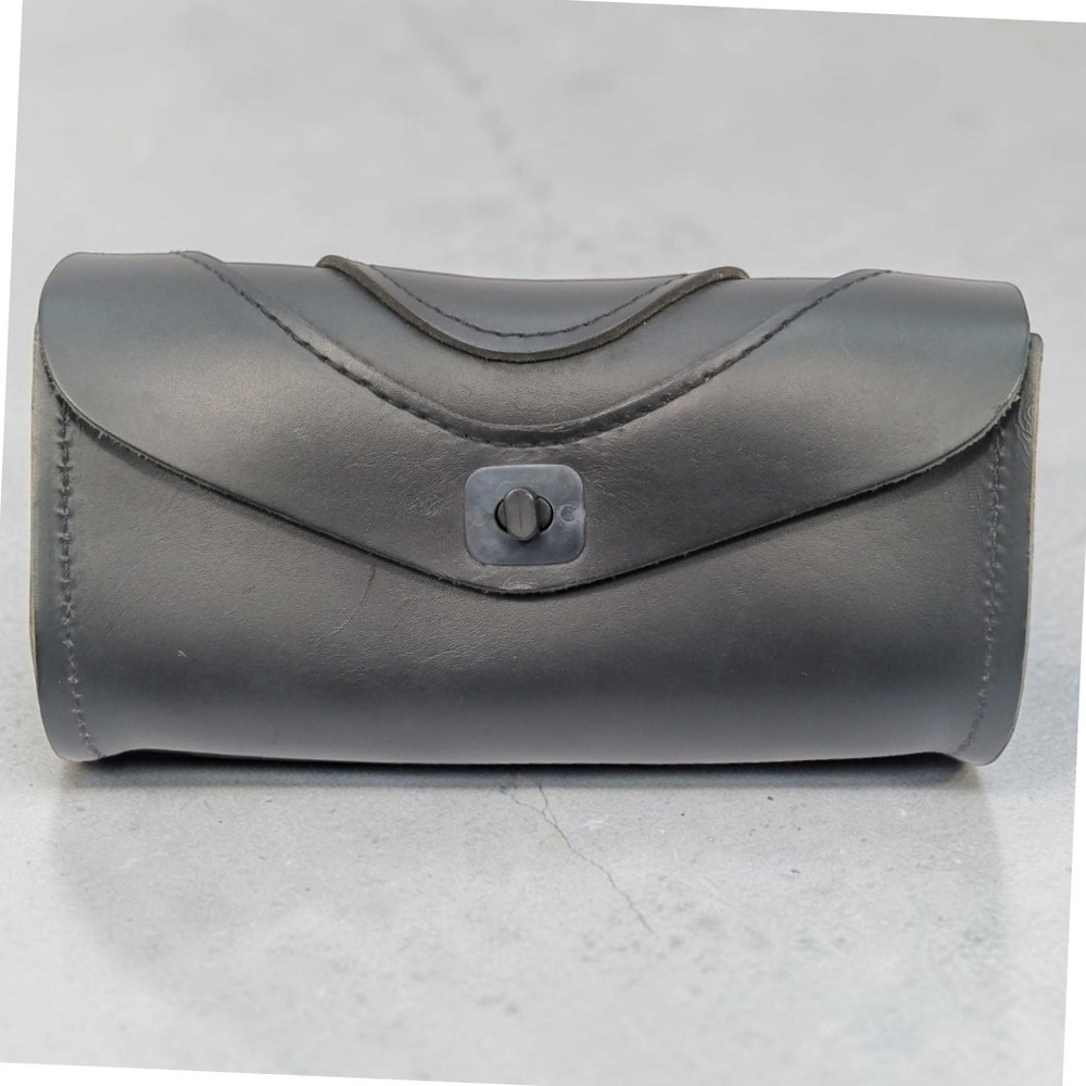 VTG 90s Harley Davidson Leather Windshield Pouch Bag USA Turn Lock Mounting HTF
